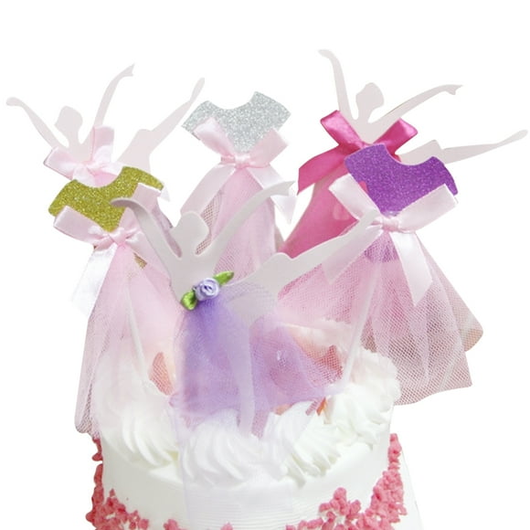 Cake Topper Creative Dancing Girl Cupcake Topper Cake Decoration for Dessert