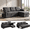 Dark Gray, variant on TiramisuBest 82" Sectional Sleeper Sofa Bed, L-Shaped Sleeper Pull Out Couch with Storage Chaise & USB Ports, Thick Sponge Linen Fabric Sectional Couch for Living Room Small Apartment (Dark Grey)