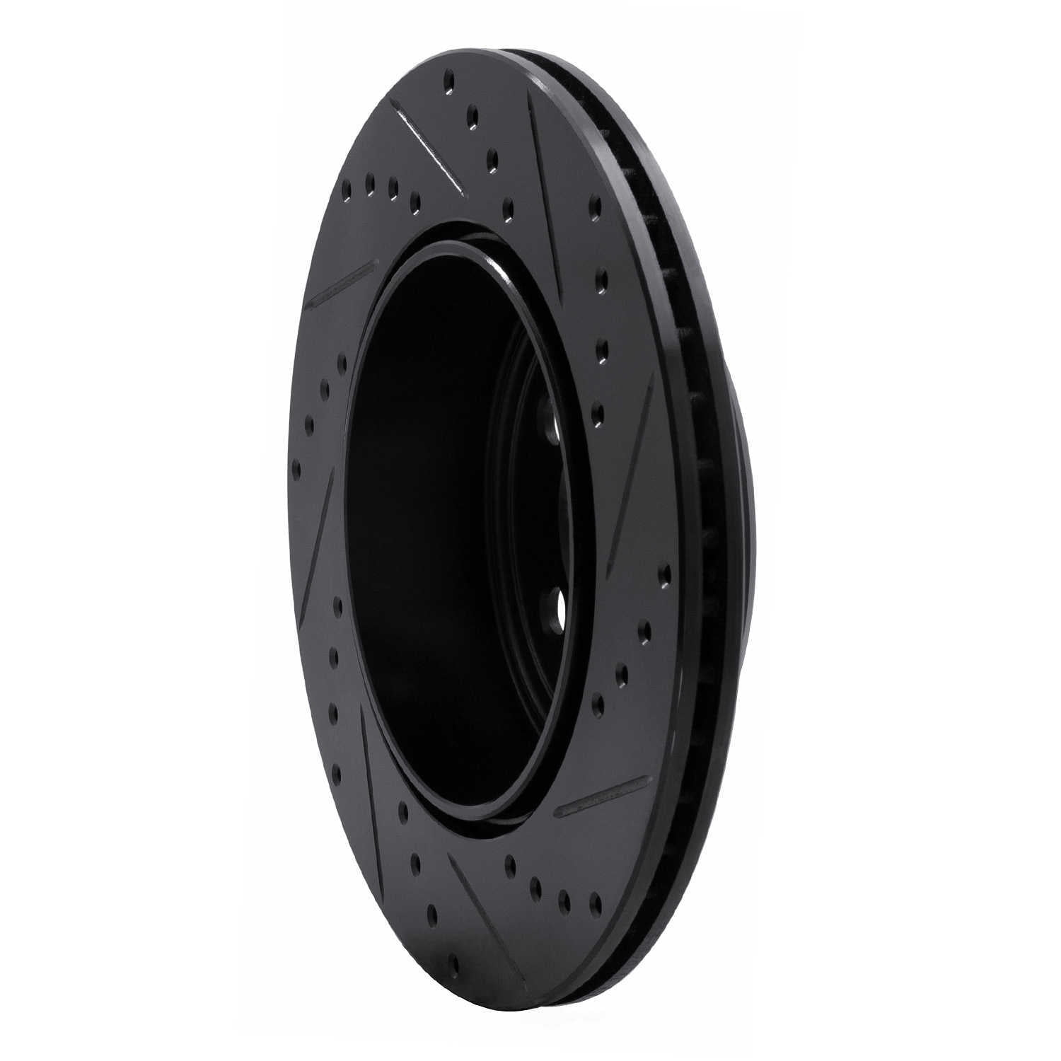 Dynamic Friction Company 633-39018L DFC Brake Rotor - Drilled And Slotted - Black