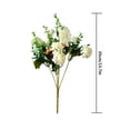 thumbnail image 2 of Artificial Flower Buds Bouquet Simulation Floral Decor Plastic Silk Cloth Fake Flower Bouquet, White, 2 of 6