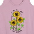 thumbnail image 3 of Instant Message - Inspirational - Stand Tall & Keep Growing - Sunflower - Women's Racerback Tank Top, 3 of 6