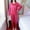 Wine A3, variant on Hrsba Plus Size Women's Sleepwear Solid Color Lightweight Long Sleeve Satin Like V Neck 2-Piece Pajama Set