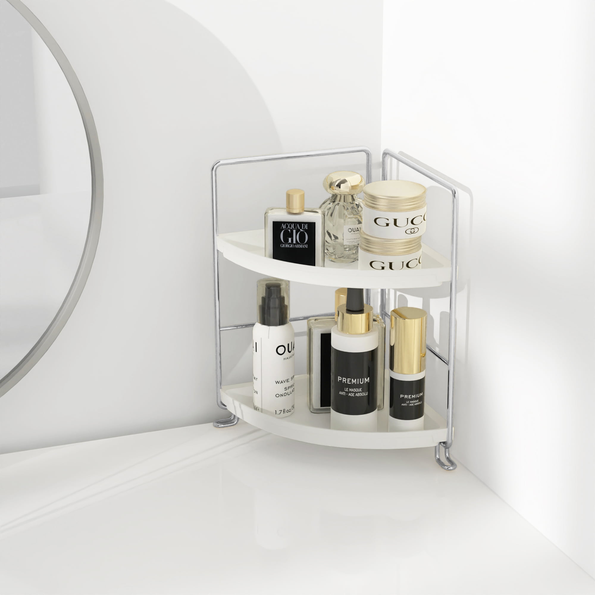 Bathroom Organizer Countertop Acrylic Storage: 2 Tier Makeup Organizer  Skincare Organizer Vanity … in 2023