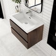 thumbnail image 4 of Angela 30" Wall-Mounted Bathroom Vanity in Rose Wood with White Basin, 4 of 10