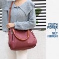thumbnail image 5 of Hukapapa Bolso de tela simple, bolso de vela, bolso cruzado de gran capacidad para mujer, bolso de hombropúrpura, 5 of 5
