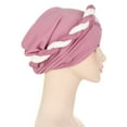 thumbnail image 3 of Prolriy Turbans for Women, Women Braid Turban Hats Cap Hair Bonnet Head Scarf Wrap Cover Head Wraps Hats for Women Pink One Size, 3 of 6