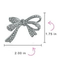 thumbnail image 4 of Bling Jewelry Womens Winter Wedding Crystal Bridal Statement Ribbon Bow Brooch Pin Silver Plated, 4 of 4