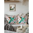 thumbnail image 3 of 1 Pack Outdoor Pillows Waterproof, Birds Flowers Indoor/Outdoor Throw Pillows with Inserts, Cartoon Sunny Colorful Botanical Floral Decorative Pillow for Patio Furniture Chairs Couch, 3 of 8