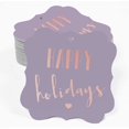 thumbnail image 2 of Inkdotpot Pack Of 50 Real Rose Gold Foil Bracket Shape Paper Tags Happy Holiday Favor Hang Tags, 2 of 6