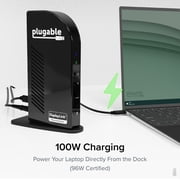 Plugable 14-in-1 USB C Docking Station with 4x HDMI, Quad Dock with 100W Charging