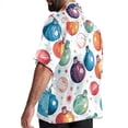 thumbnail image 3 of Bowling Men's Hawaiian Printed Short Sleeve Button Down Casual Beach Shirt's, Unisex, 3 of 6
