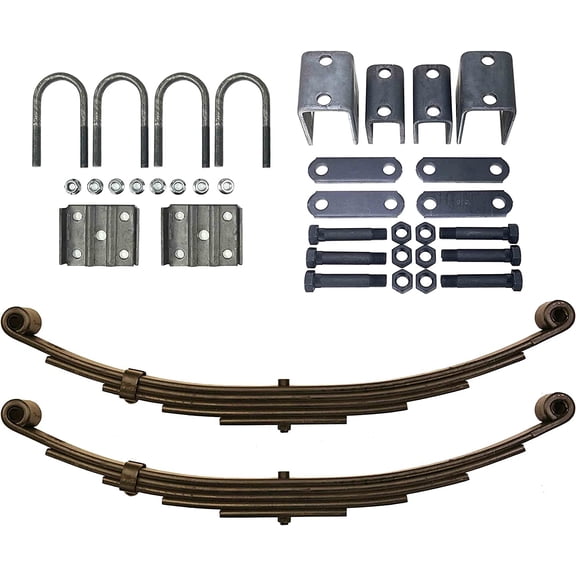 LIBRA 6000# 6K Single Trailer Axle Suspension Kit Leaf Spring/U-bolt/Hanger Kit