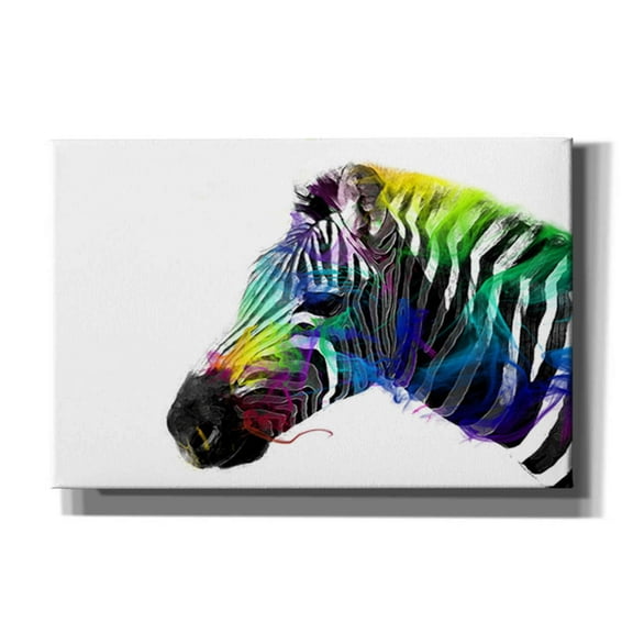 Epic Graffiti 'Zebra' by Karen Smith, Canvas Wall Art, 60"x40"