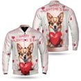 thumbnail image 3 of Happy Valentine's Day Chihuahua Brings Love Heart All Over Print 3D Baseball Jacket Dog Lover Gifts Idea Bomber Jacket Softball - 02028, 3 of 6