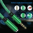 thumbnail image 6 of ABCPOW Headphone Extension Cable 6FT,3.5mm Aux Cord Male to Female Stereo Audio Extension Cable Nylon Braided Microphone Aux Adapter Headphone Extender Cable Cord 6FT for Headset iPhone Cellphone, 6 of 7
