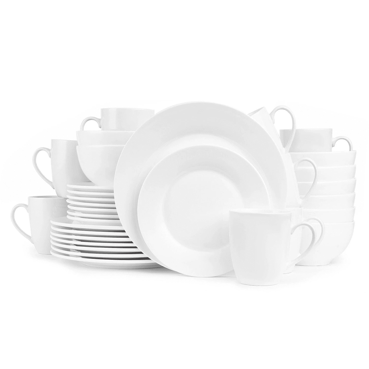 15 pcs Round Ceramic Coffee Serving Set TWO GOLDEN LINES 6 people Tableware Cups