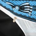 thumbnail image 4 of spefrowx Boho Striped Bow Bedding for Girls, Black Blue Polka Dot Duvet Cover Full, Black Reversible, 3-Piece, 1 Duvet Cover and 2 Pillowcases, 4 of 6