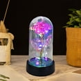thumbnail image 7 of Wuztai Colorful Rose Flower Glass Dome, Valentine's Gift with Colorful LED Lights, Preserved Flower, 7 of 7