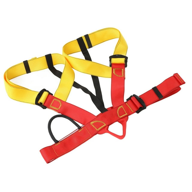 8mm Safety Rope, Shock Absorbing Adjustable Prevent Slip Gloves Fall Protection O Shaped Steel Buckle Half Body Safety Harness for Construction for Camping