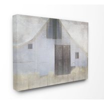 The Stupell Home Decor Barn Door Neutral Palette Planked Look Art Canvas Wall Art