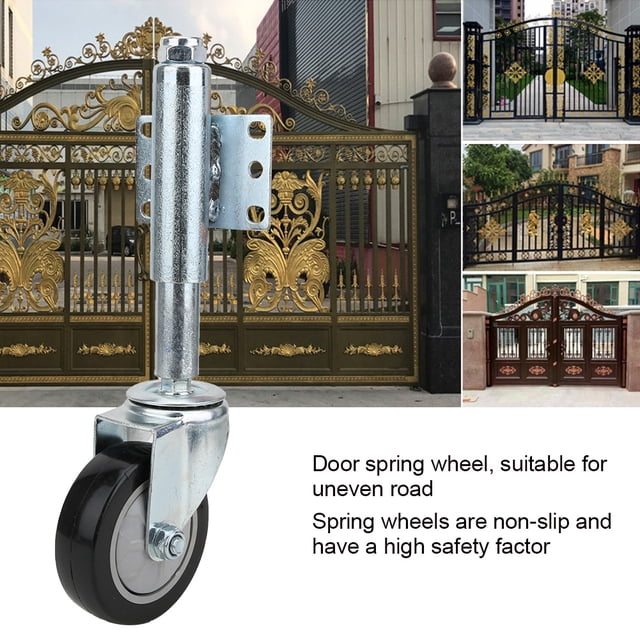 Rueda para puerta con carga de resorte, rueda para puerta de pvc de 4 pulgadas rueda para puerta resistente, capacidad de 120 kg con des lisiño