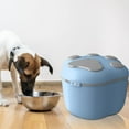 thumbnail image 6 of Large Rice Bin Dispenser Kitchen with Lids Grains Dog Cat Food Storage Container Blue, 6 of 8