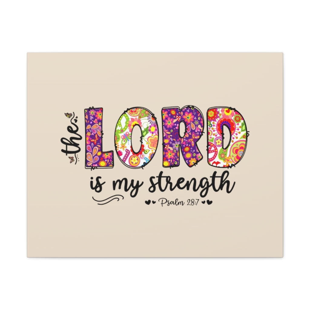 Scripture Walls My Strength Psalm 287 Bible Verse Canvas Christian