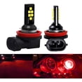 thumbnail image 1 of LAICAIW 2x H11 H8 LED Fog Light Bulb Advanced 3030 SMD Bright Colorful Daytime Running DRL Lamp, Red, 1 of 7