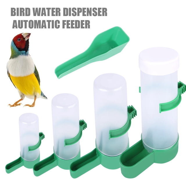 Xihbxyly Comedero Automático para Pájaros, Dispensador de Comida y Agua Colgante, Diseño Seguro y No Tóxico, Fácil Instalación, Apto para Loros, Periquitos y Cacatúas, Varios Tamaños, 8,3-13,3 Cm
