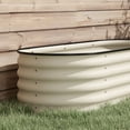 thumbnail image 5 of Garden Pots Outsunny 6.5' x 2' x 1.4' Galvanized Raised Garden Bed Kit, Outdoor Metal Elevated Planter Box with Safety Edging, Easy DIY Stock Tank for Growing Flowers, Herbs & Vegetables, Cream,Outd, 5 of 10