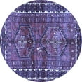 thumbnail image 1 of Ahgly Company Machine Washable Indoor Round Persian Blue Traditional Area Rugs, 5' Round, 1 of 4