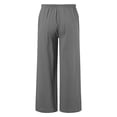 thumbnail image 4 of Bovxnpu Girls Cotton Casual Pants Linen Cotton Girls Shorts Casual with Pockets Drawstring Waist Pants, 4 of 4