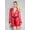 RED, variant on Sheer lace robe with butterfly sleeves and satin waist tie 60072-RED