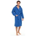 thumbnail image 2 of Men Hooded Bathrobe For Men 100% Cotton Terry Bathrobes with Hood Towel Spa Robe, 2 of 7