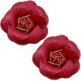 thumbnail image 1 of 2 broches de flores de cuero sintético, alfileres para zapatos, adornos para sandalias de cuero rojo, elegantes clips para zapatos, horquillas de camelia, abalorios para bolsos., 1 of 9