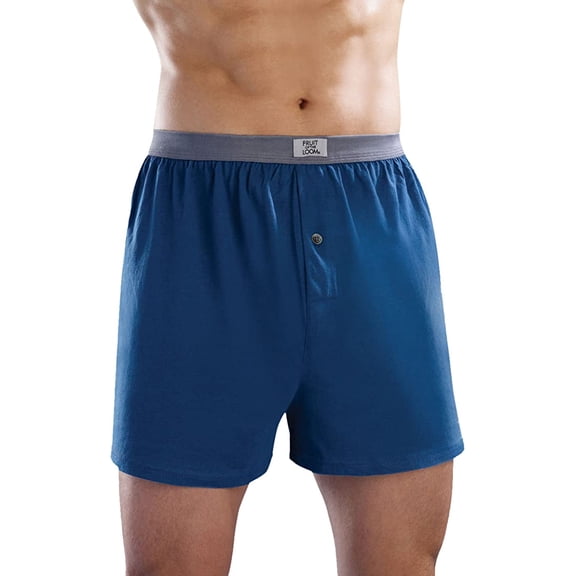 Fruit of the Loom 5-Pack Assorted Knit Boxers, Multi Color, Large
