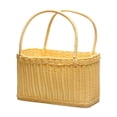 thumbnail image 1 of Cesta de Picnic, organizador de almacenamiento para el hogar, decoración, cesta tejida multifuncional, soporte para frutas para sala de estar al aire, 1 of 9