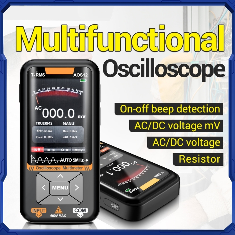 Handheld Oscilloscope Multimeter Color Display Anti Burn Safe Measurement Device