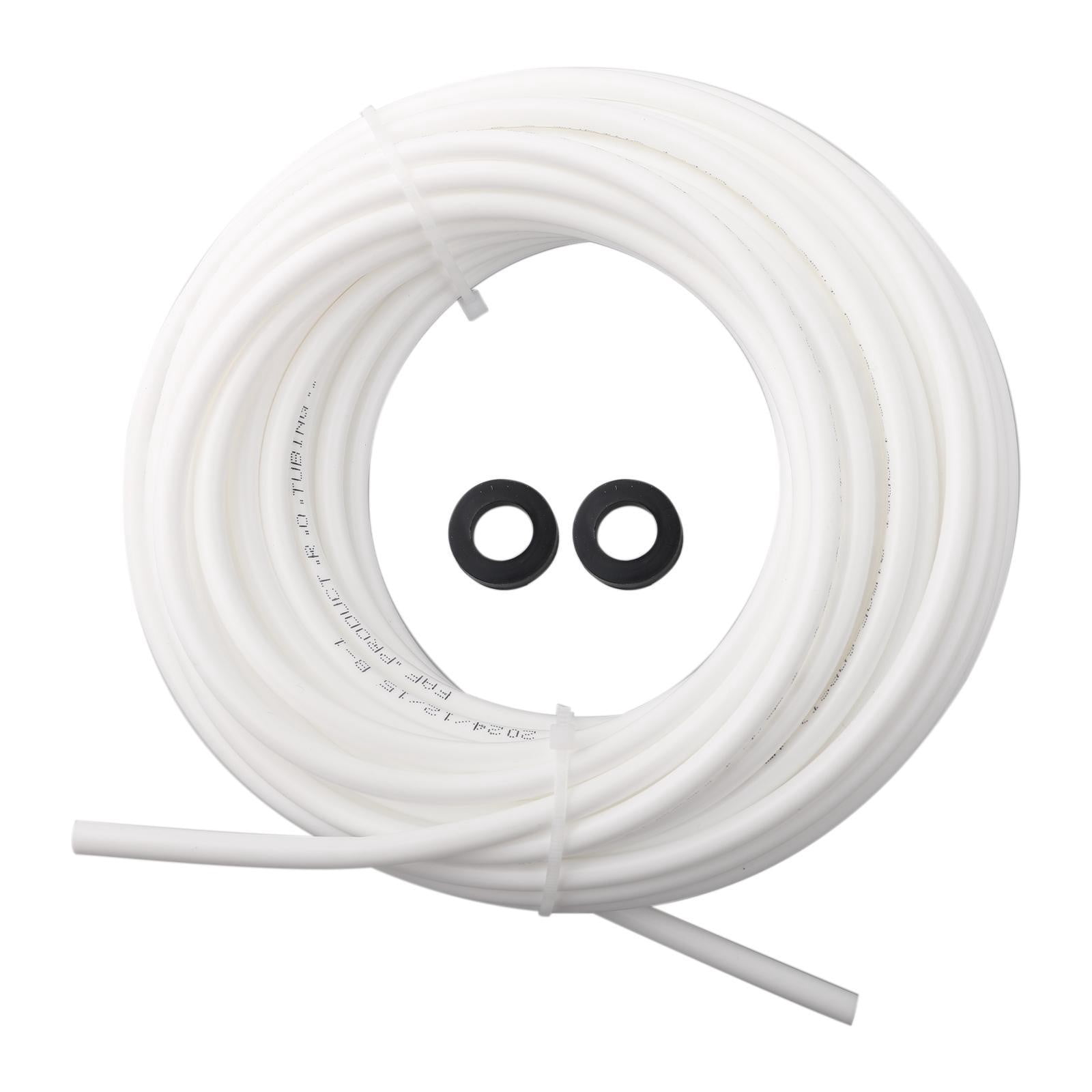 15M Refrigerator Water- Supply Line Connection Kit, with Double Fridge Connectors Push Fit, Quick Connect Fittings for Maker Water Dispenser White(15m)