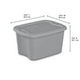 thumbnail image 2 of Sterilite 19 Liter Tote, Plastic Storage Bin with Snap-on Lid, Stackable, Gray, 2 of 7