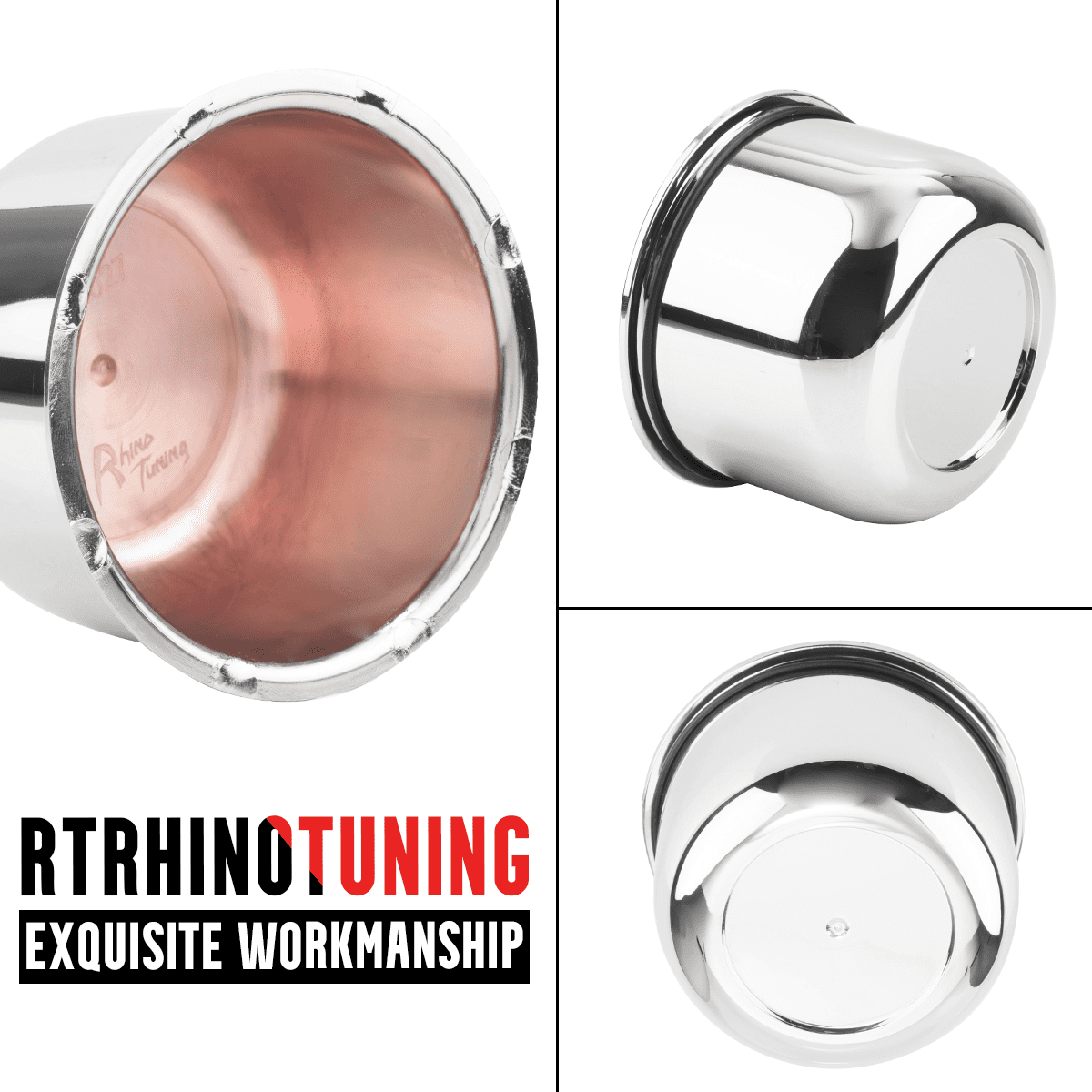 4 PCS 2.91 Inch Wheel Center Caps - Chrome Push Through Hub Caps For 74mm Trailer Truck Rims