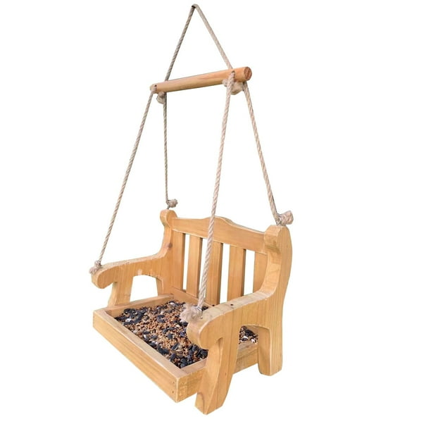 Bird Feeders Outdoor Bird Feeder Hanging Feeder Garden Wooden Chair 