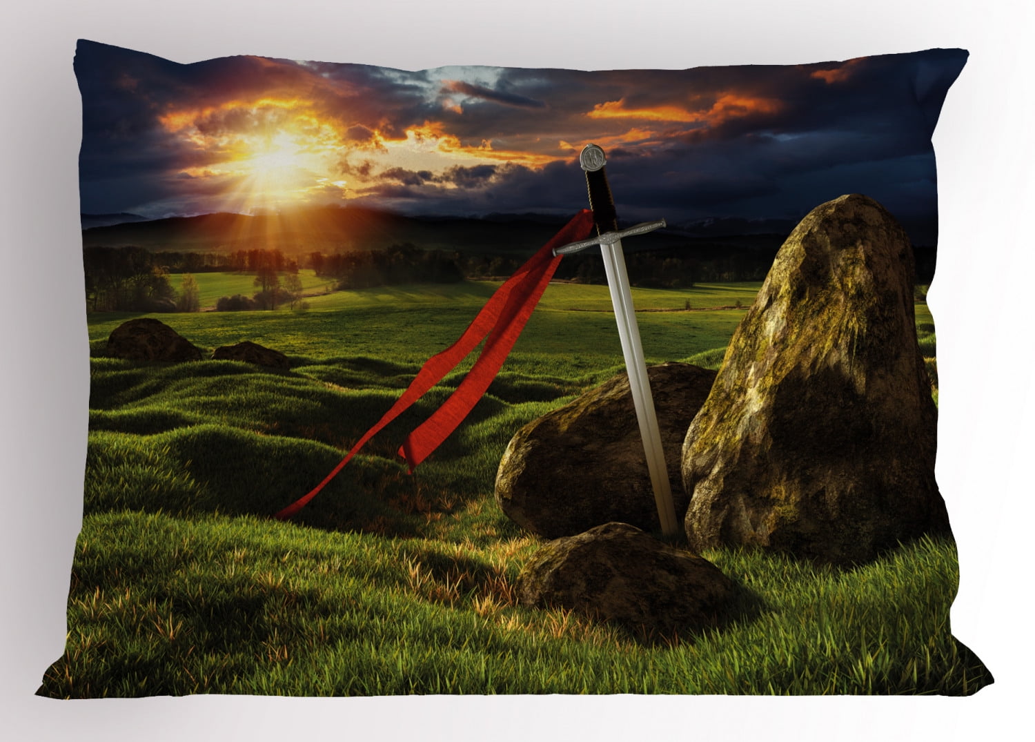 King Pillow Sham Arthur Camelot Legend Myth in England ...