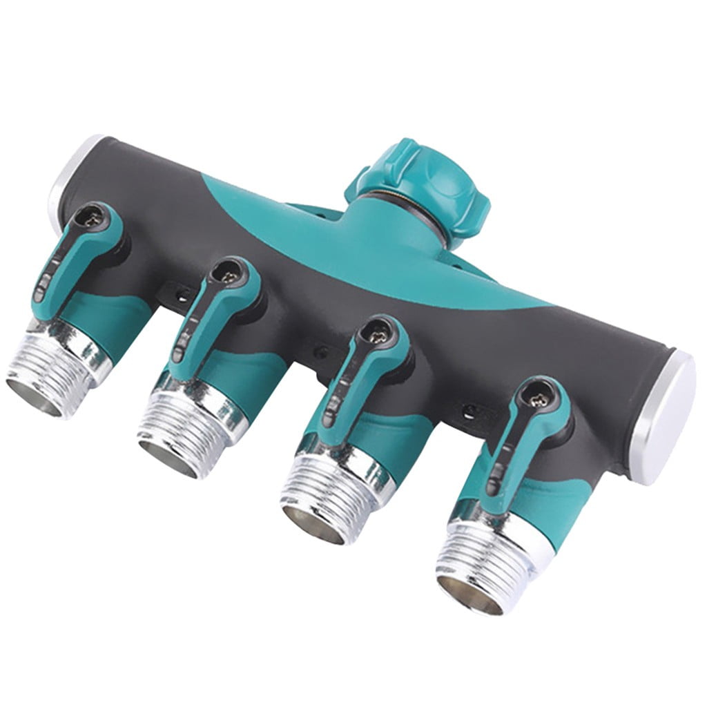 Bowake Hose Splitter For Garden 4 Way Water Tap Converter Connector