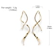 thumbnail image 2 of BNNG Minimalist Threader Dangle Earrings Elegant Wave Spiral Earrings Fashion And Minimalist Style Earrings Geometric Shapes Mismatched Earrings, 2 of 6