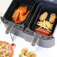 thumbnail image 2 of 2Pcs Air Fryer Silicone Liners Non-stick Air Fryer Silicone Pot Reusable Air Fryer Silicone Baking Tray Reversible Air Fryer Basket for Air Fryer Oven Microwave, 2 of 8