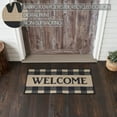 thumbnail image 3 of VHC Brands Black Check Welcome Indoor Rug Rect 17x36, Polyester Area Rug, Accent Rug, Floor Decor, Black Check Collection, Rectangle 17x36, Country Black, 3 of 6