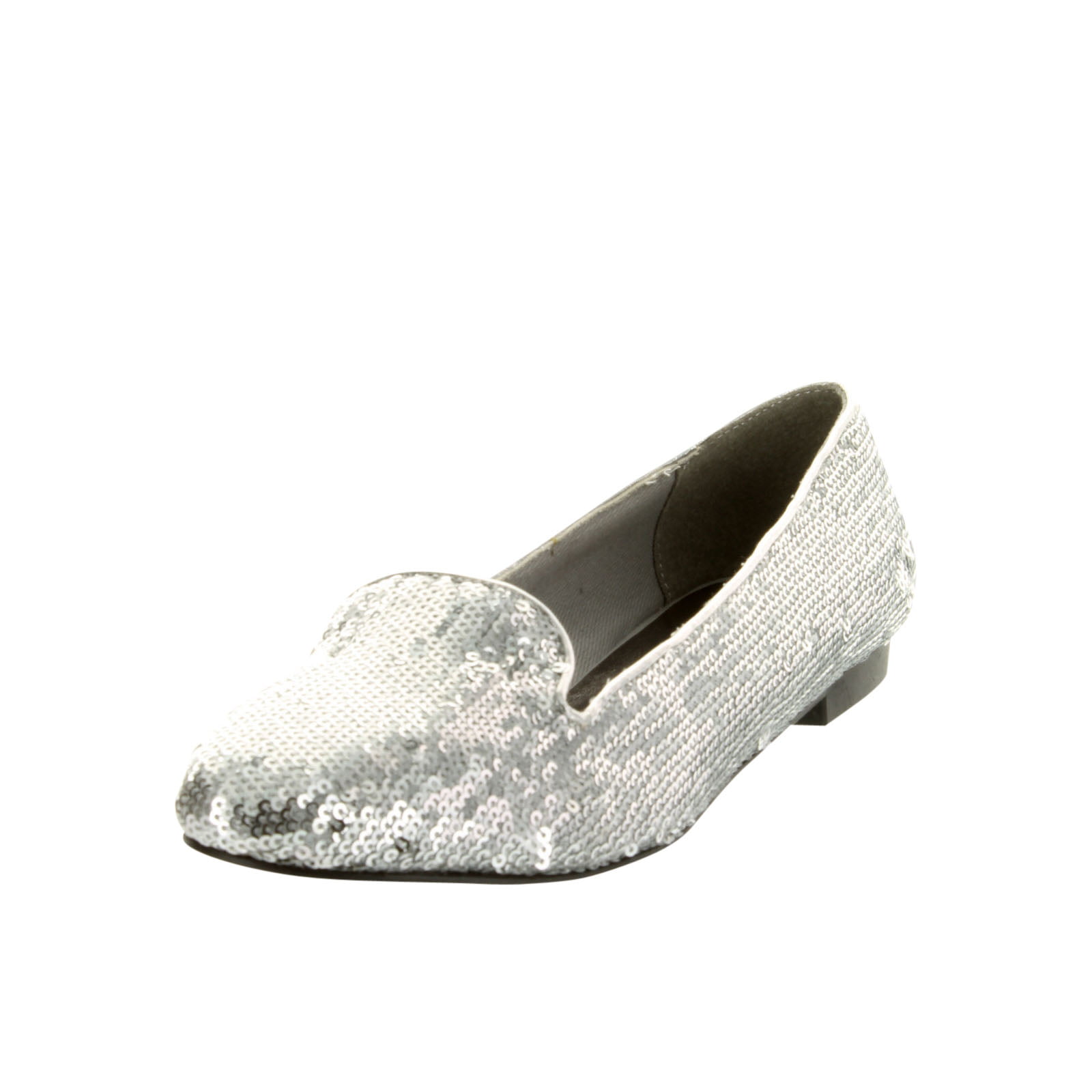 Rampage Womens Lenka Flats Shoes, Silver Sequins, 6 - Walmart.com