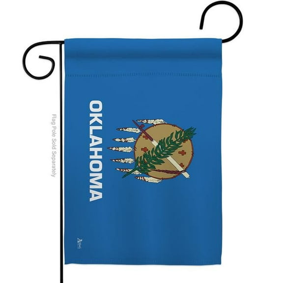 G142537-BO 13 x 18.5 in. Oklahoma American State Garden Flag with Double-Sided Horizontal House Decoration Banner Yard Gift