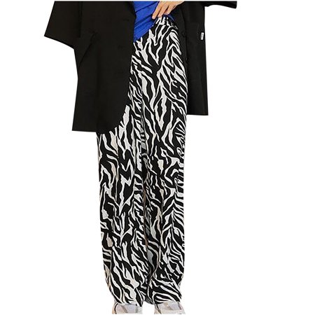 

Dadaria High Waisted Wide Leg Pants for Women Plus Size Printed Loose High Waist Ladies Wide Leg Pants Long Pants Black L Female